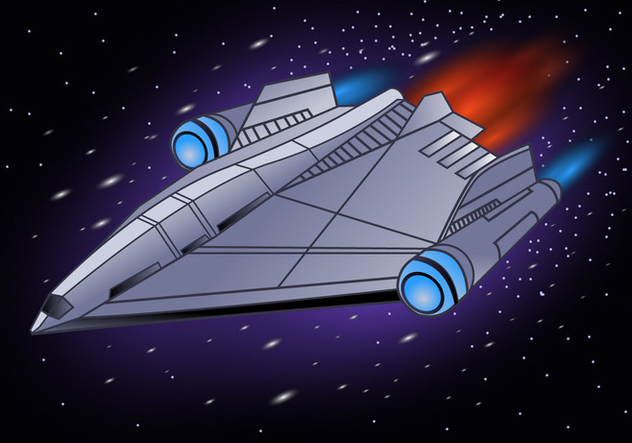 Starship Illustration - vector #419227 gratis