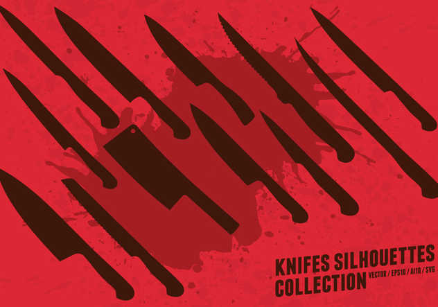 Knifes Silhouettes Collection - vector gratuit #419577 