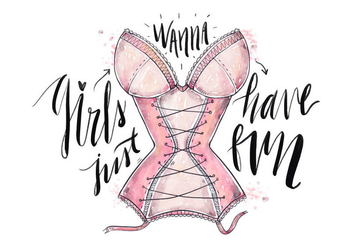 Women's Day Watercolor Lingerie - Free vector #420817