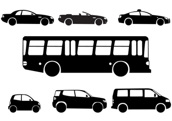 Silhouette City Cars - Free vector #421377