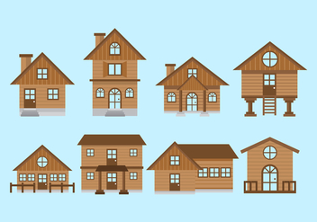 Free Chalet House Vectors - Free vector #422507