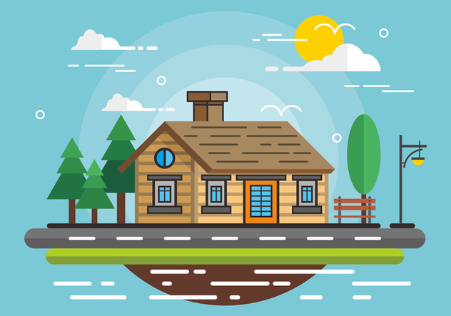 Chalet Flat Design - бесплатный vector #422827