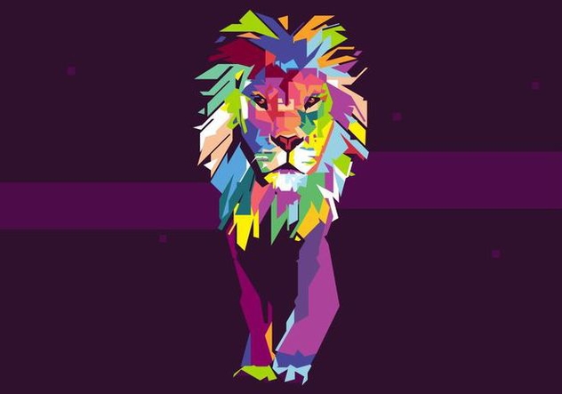 Lion Popart Portrait - бесплатный vector #423007