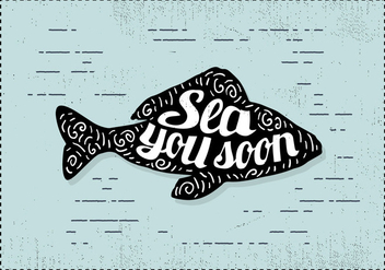 Free Hand Drawn Fish Background - Free vector #423757