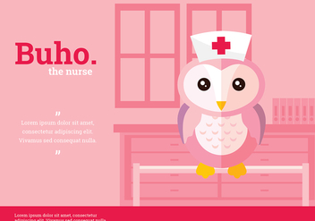 Buho Nurse Character Vector - vector gratuit #423867 