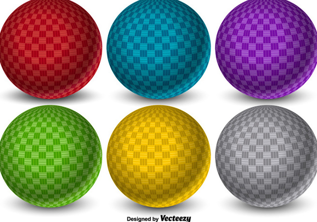 Colorful 3D Vector Dodgeball Balls - Free vector #425017