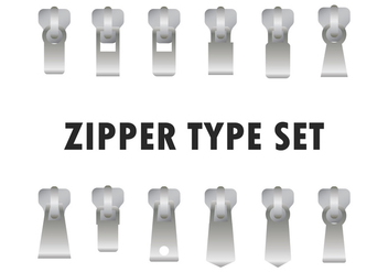 Silver Zipper Pulls - vector gratuit #425027 