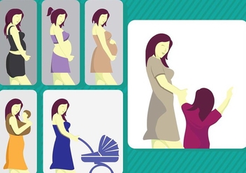 Maternity Mom Stage Vector - vector gratuit #425707 