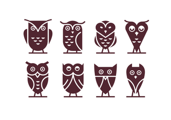 Owl Logo Vectors - Free vector #426297