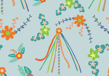 Floral Maypole Pattern - Kostenloses vector #427837