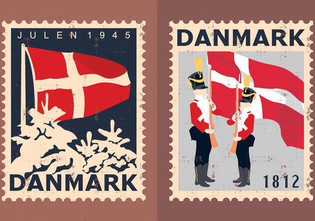 Denmark Travel Stamps - Free vector #428107