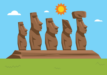 Easter Island Statues - бесплатный vector #429147