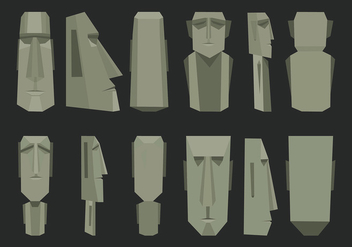 Easter Island Statue Vector - vector #429247 gratis