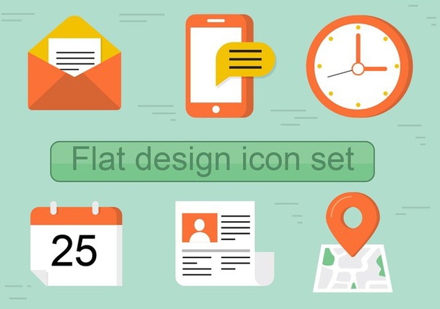 Free Flat Vector Icon Set - бесплатный vector #429487