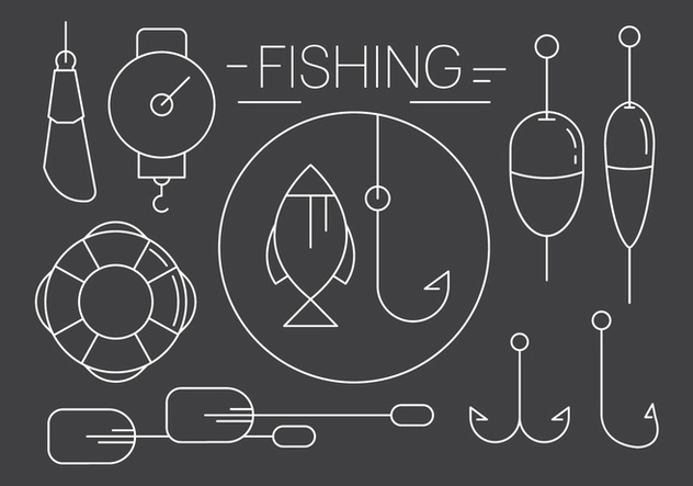 Free Linear Fishing Icons in Minimal Style - vector #430697 gratis