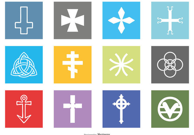 Religious Symbols Icon Set - vector #430827 gratis