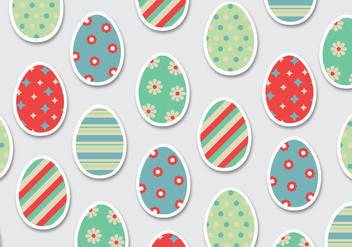 Easter Eggs Pattern Vector - Kostenloses vector #431787