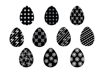 Free Easter Eggs Silhouette Vector - vector #432187 gratis
