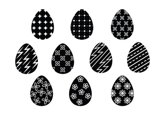 Free Easter Eggs Silhouette Vector - Kostenloses vector #432187