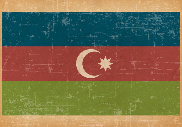 Flag of Azerbaijan on Grunge Background - Kostenloses vector #432487