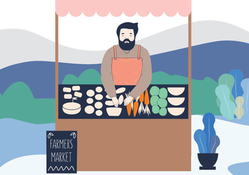 Veggie Market Illustration - vector #433047 gratis