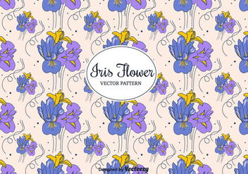 Iris Flowers Vector Pattern - Free vector #433437