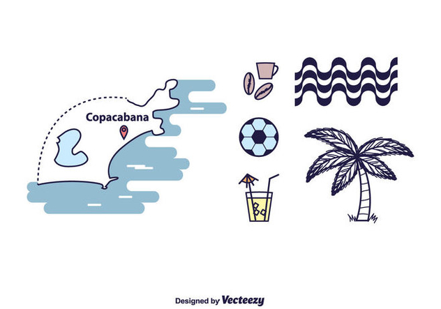 Copacabana Icons Set - vector #434967 gratis