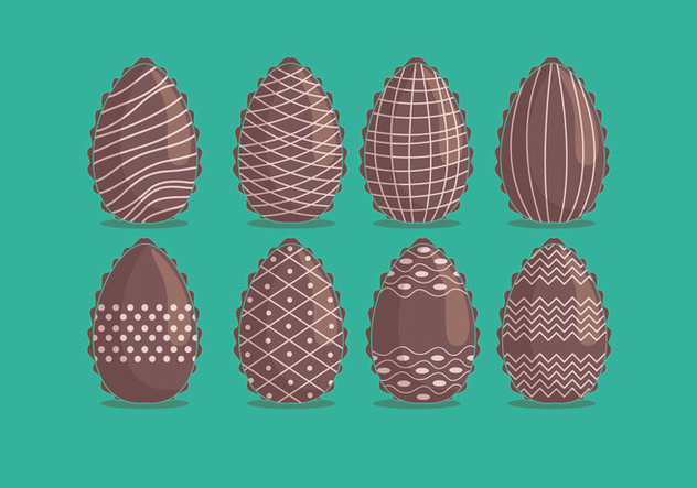 Chocolate Easter Eggs Vector - Free vector #434977