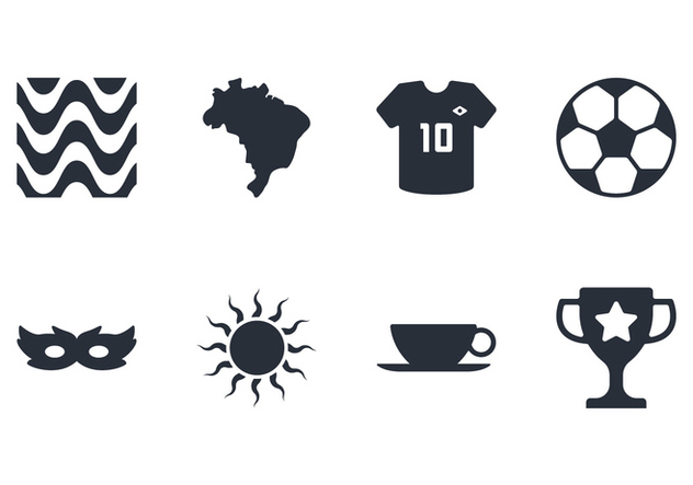 Brazil Icon Set - vector #435237 gratis