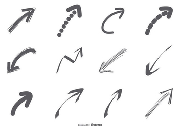 Hand Drawn Arrows Collection - бесплатный vector #436297