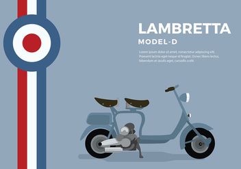 Lambretta Model D Free Vector - Kostenloses vector #436327