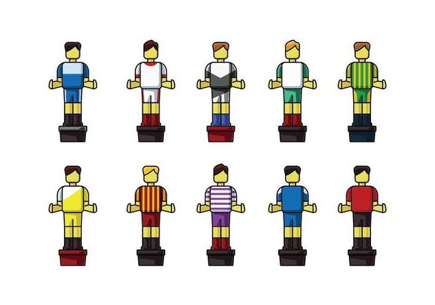 Free Table Football Player Set Vector - Free vector #436887