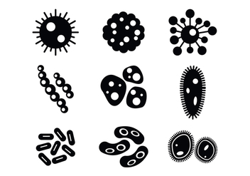 Free Bacteria, Bug, Virus, Mold Vector Icon Set - Free vector #440077