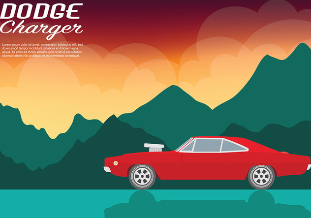 Dodge Charger Vector Background - Free vector #440637