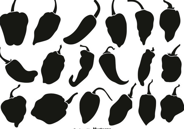 Vector Set Of Habanero Peppers Icons - Kostenloses vector #441077