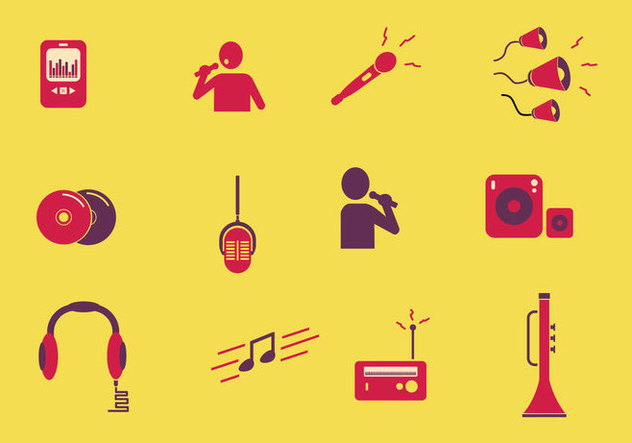 Musical Icon In color - Free vector #441807