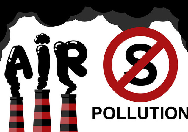 Stop Pollution Air Background Vector - Free vector #445177