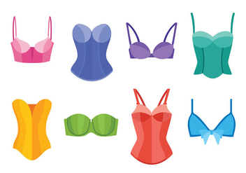 Bustier Vector Icons - Free vector #445427