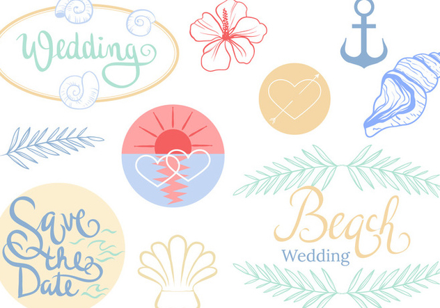 Free Beach Wedding Vectors - vector #445447 gratis