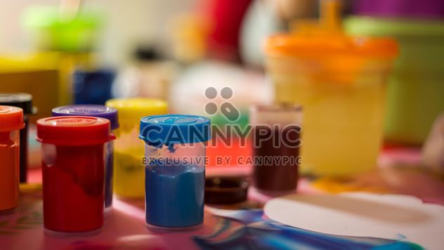 Cans of colorful paints - бесплатный image #448197