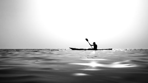 Canoeing - Paola, Italy - Black and white photography - Free image #455177