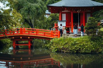 A bridge and a shrine in Hiraizumi - бесплатный image #500197